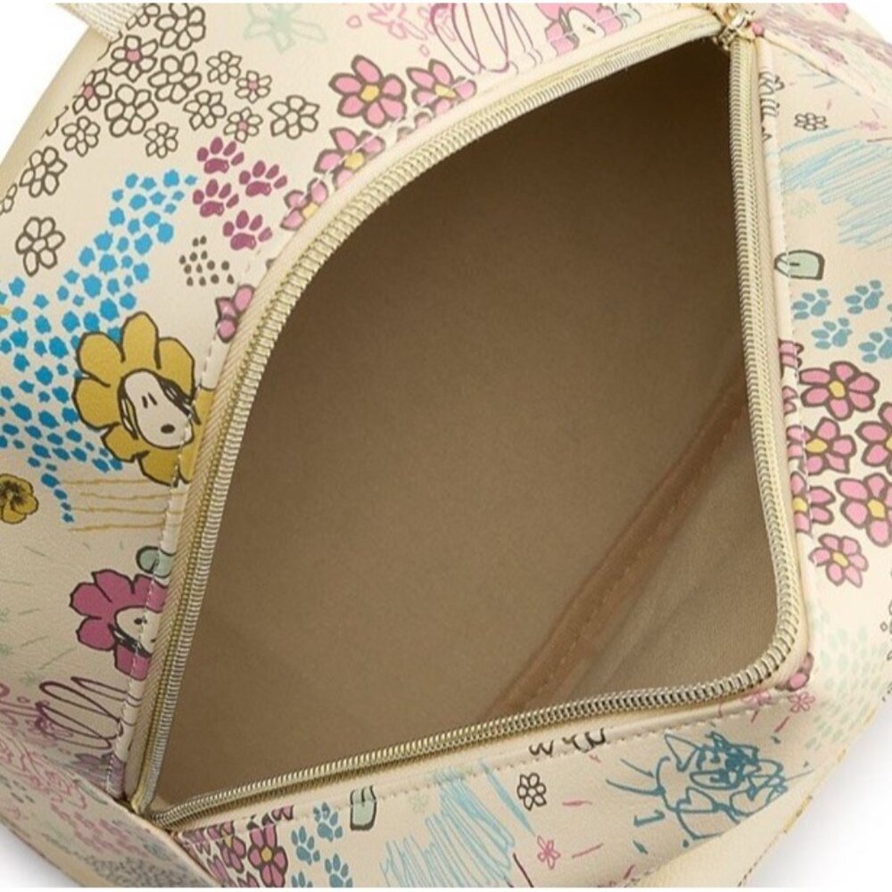 Peanuts Snoopy Cottage Floral Spring All Over Print Mini Backpack Adjustable - Picture 3 of 8
